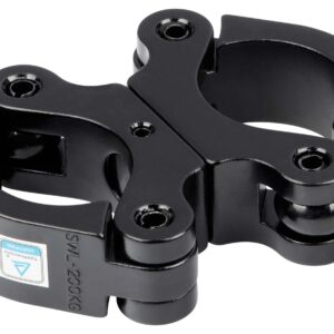 Black double extruded aluminium coupler.