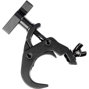 Clamp made of extruded 6061 T6 aluminum in black.